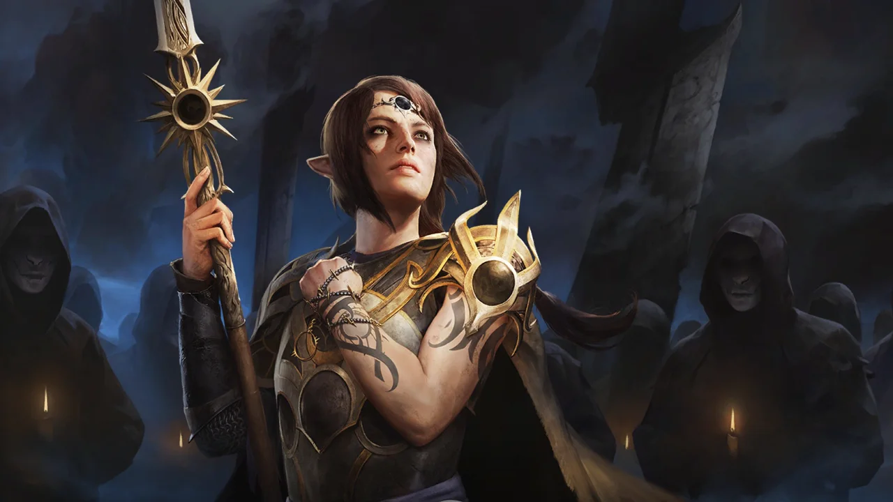 Shadowheart, a Cleric companion whose control spells and healing anchor an Honour Mode party.