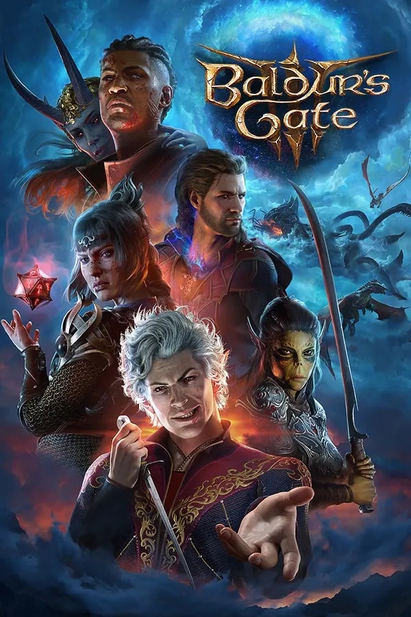 The Baldur's Gate 3 cover art. The level cap of 12 is the real constraint on every multiclass build.