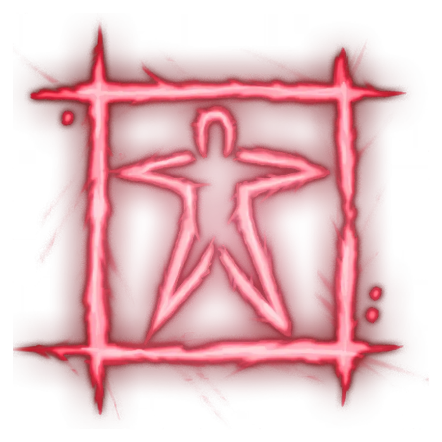 Official Larian spell art for Hold Person in Baldur's Gate 3, a figure bound in shimmering enchantment magic.