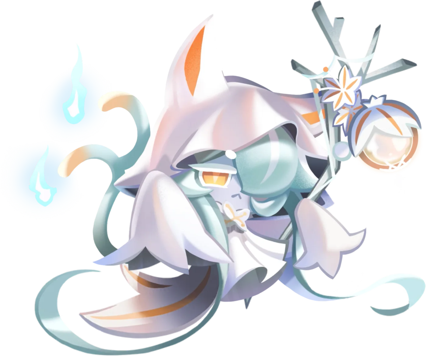 Asphodel Cookie's illustration from Cookie Run: Kingdom, the Epic Grass-element Bomber this toppings build guide covers.