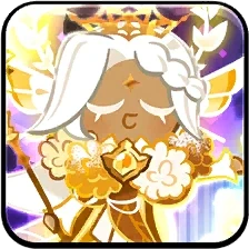 Costume card for Mystic Gold: Viridescent Daydream, Pure Vanilla Cookie's golden Mystic costume.