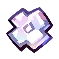 The Purity Crystals item icon from Cookie Run: Kingdom, the base material converted into Arcane, Strength and Swiftness Crystals.