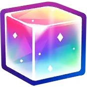 The Rainbow Cube icon, one of the Kingdom Pass premium track's early-level payouts.