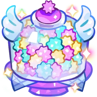 A large Level 8 EXP Star Jelly icon from Cookie Run: Kingdom, the biggest single leveling item.