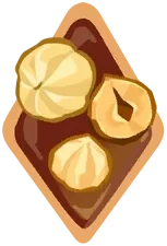 Hearty Hazelnut M topping icon from Cookie Run: Kingdom, the epic-rarity CRIT Resist topping worth 2.1% each with a 30% five-piece set bonus.