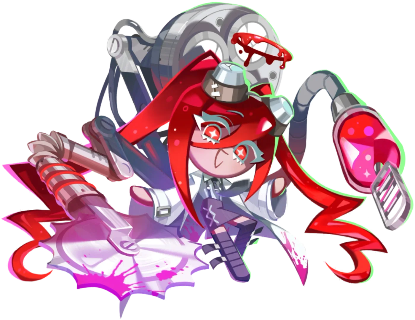 Povidone-Iodine Cookie's character illustration from Cookie Run: Kingdom, the Super Epic Bomber Cookie released June 4, 2026 that this toppings build guide covers.