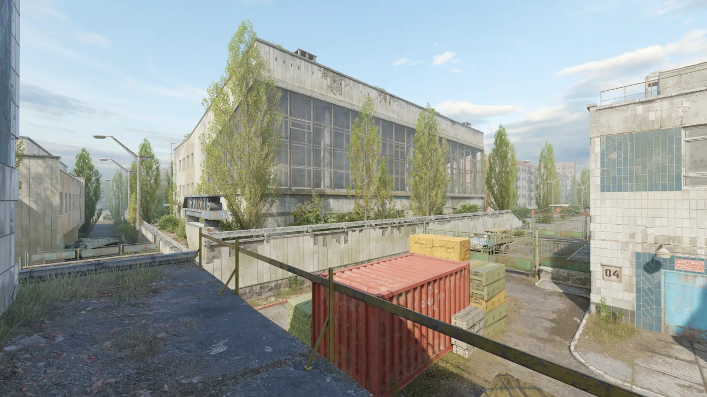 Bombsite A on de_cache in Counter-Strike 2, seen from the balcony the callout map labels A Heaven