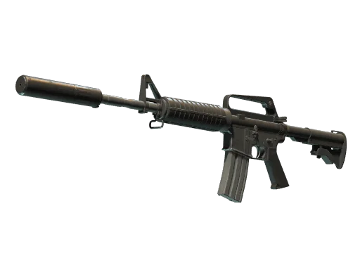 The CS2 M4A1-S with its suppressor attached, the quiet 20-round CT rifle
