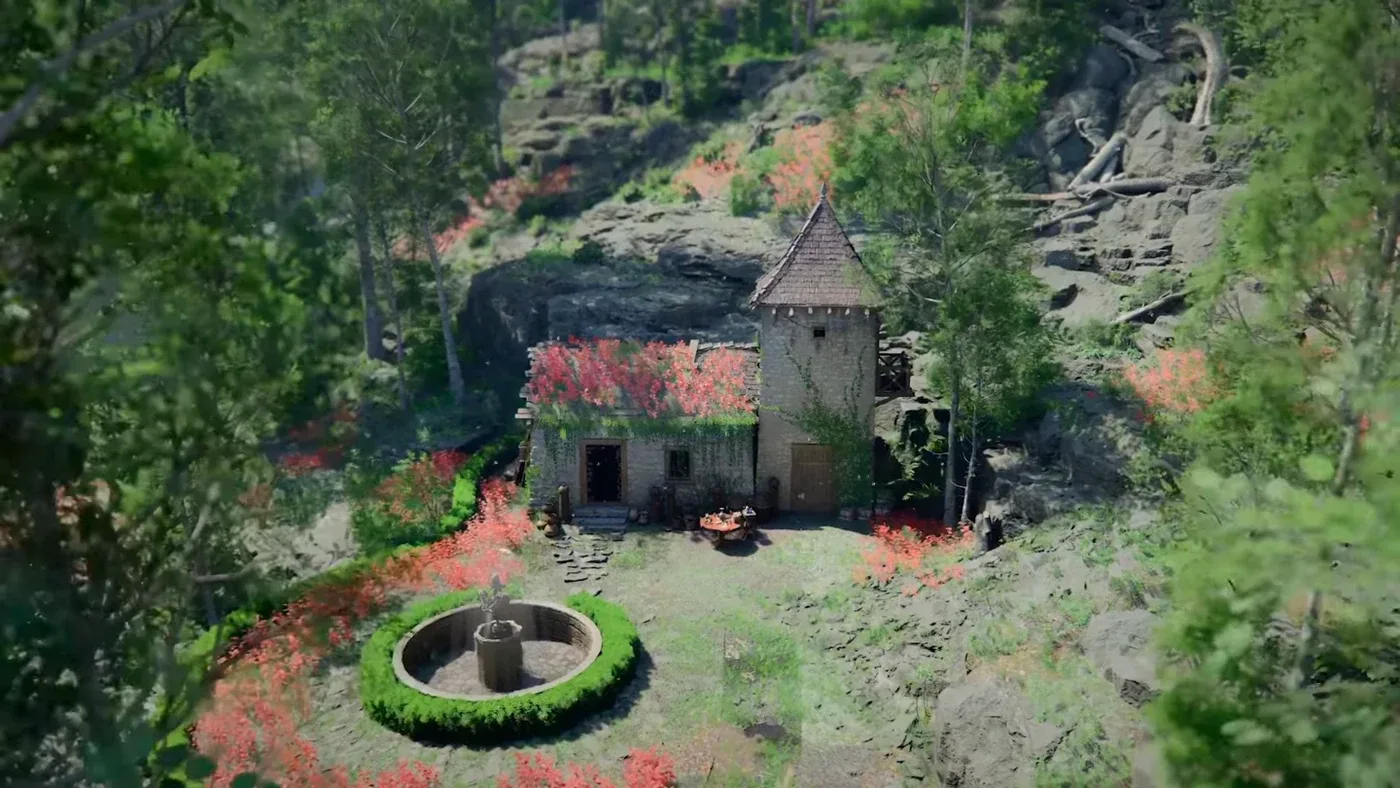 The witch house in Crimson Desert, where Abyss Core services are handled