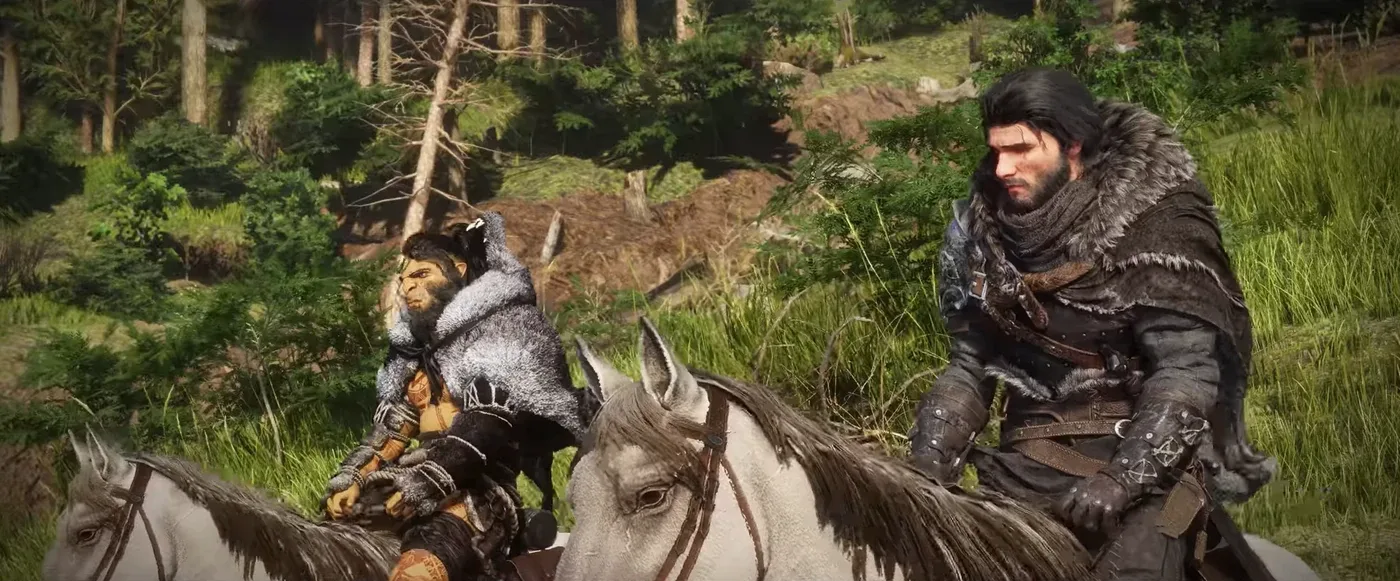 Kliff riding on horseback through Pywel