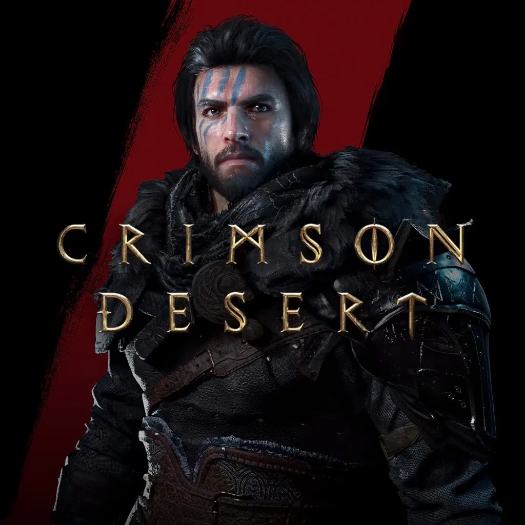 Official Crimson Desert key art from Pearl Abyss, showing the game's cinematic fantasy tone ahead of its March 19, 2026 launch.