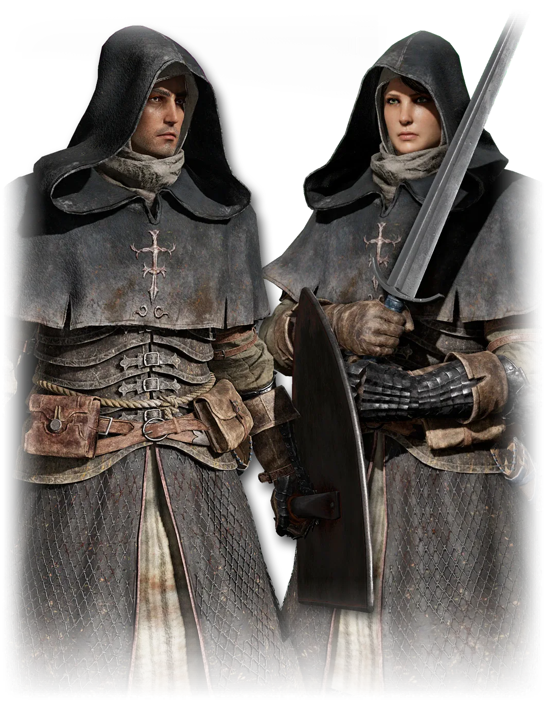 The Confessor origin, the highest starting level in the game at 10, splitting points across Faith, Strength and Dexterity.