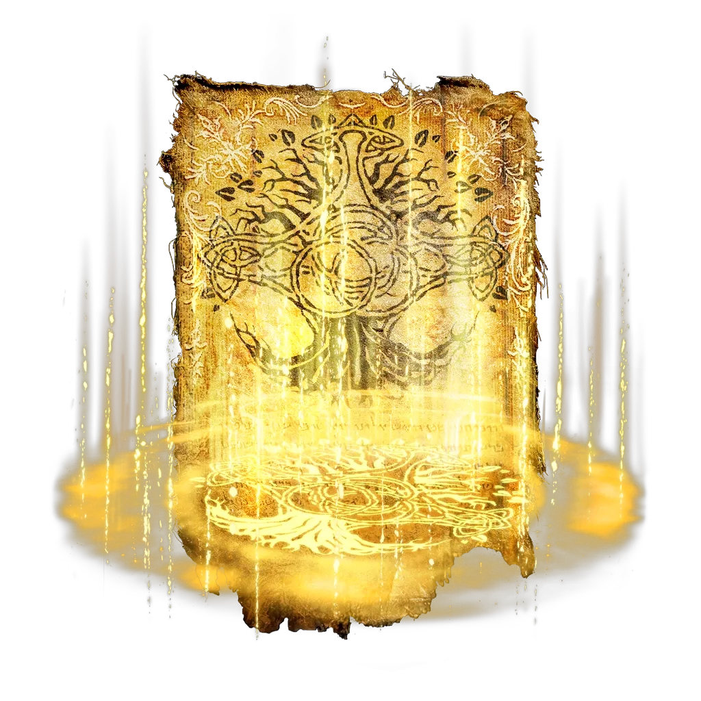 The Blessing of the Erdtree incantation icon from Elden Ring, the strongest health regeneration buff at 12 HP per second for 90 seconds.