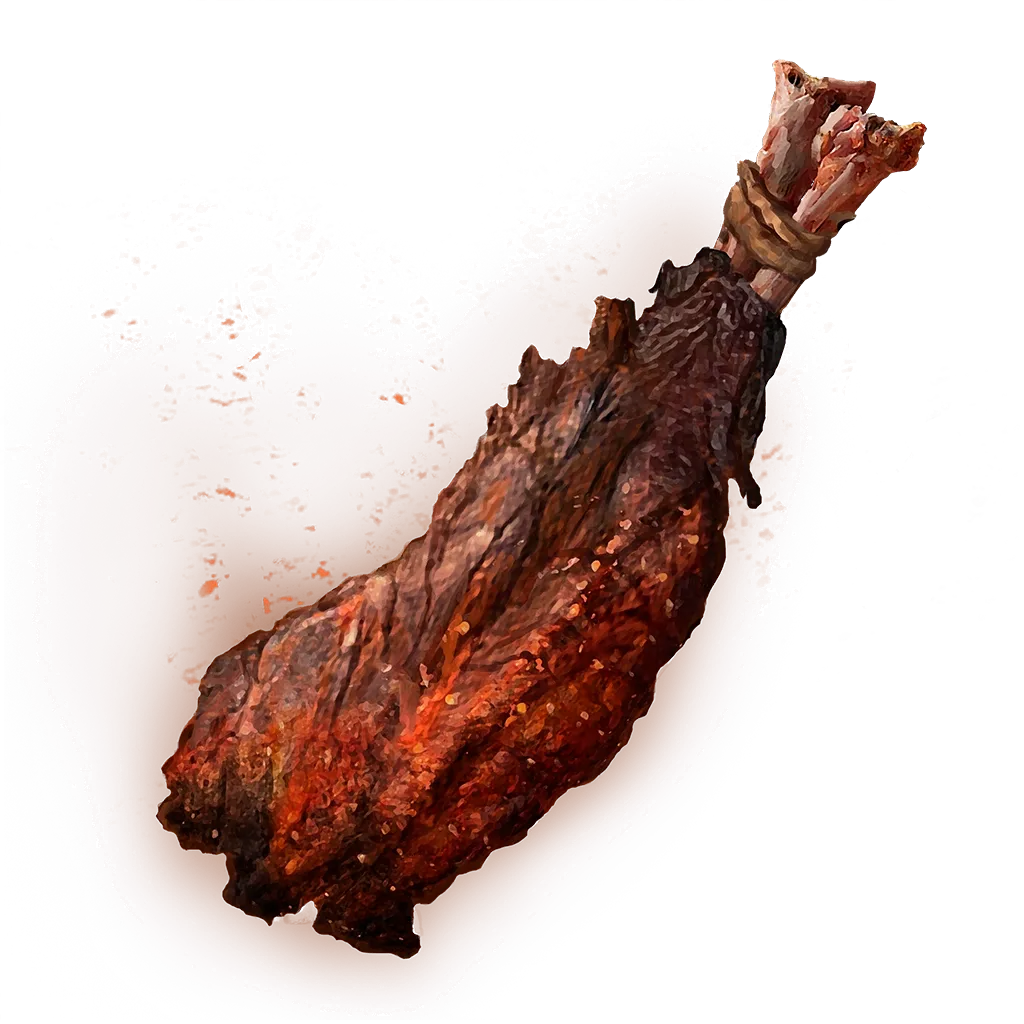 The Exalted Flesh icon from Elden Ring, a craftable consumable that raises physical attack by 20 percent for 30 seconds.