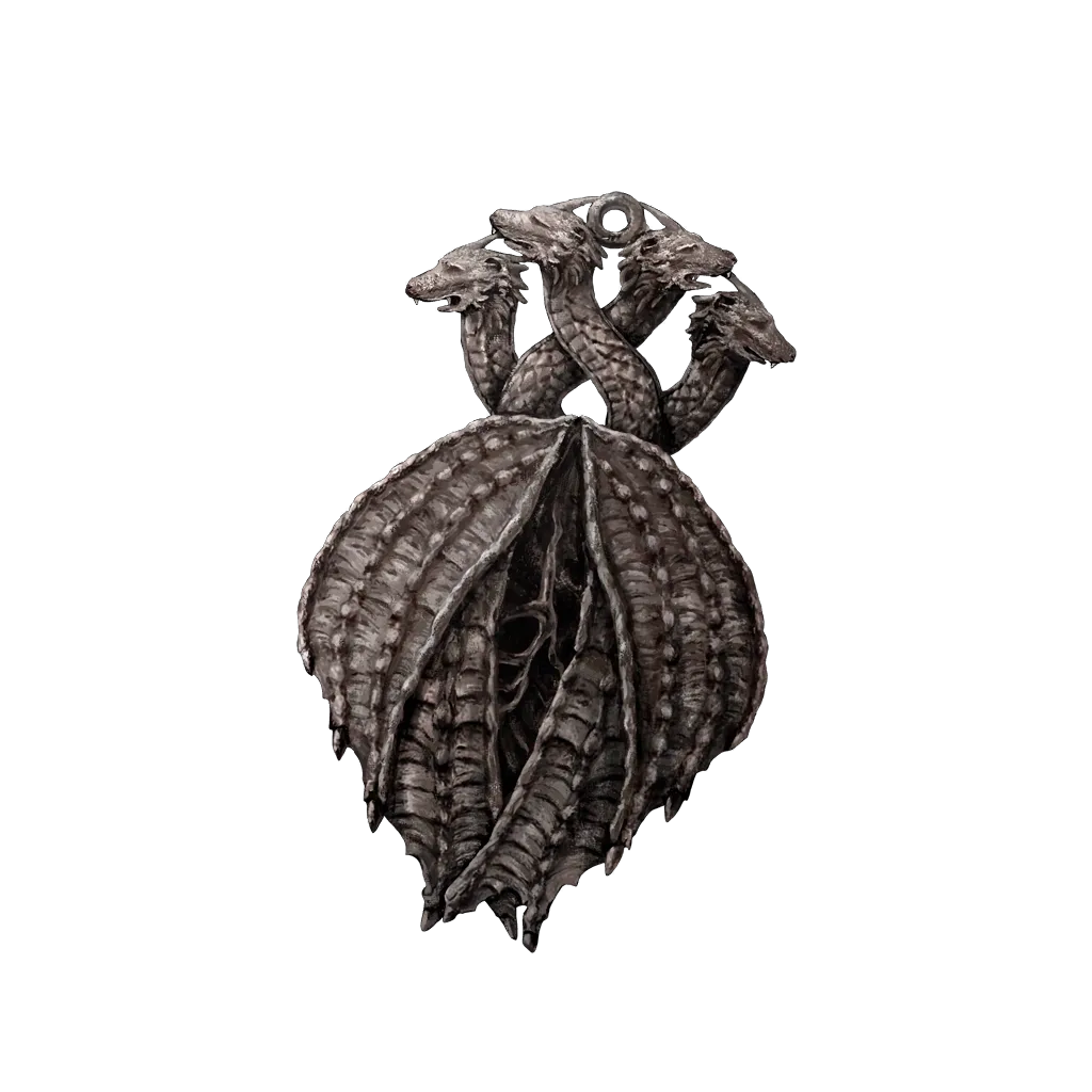 The Old Lord's Talisman icon from Elden Ring, the legendary talisman that extends spell duration by 30 percent.