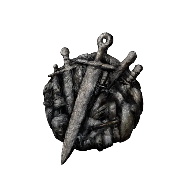 The Arsenal Charm talisman icon from Elden Ring, a jar emblem that raises maximum equip load by 15 percent.
