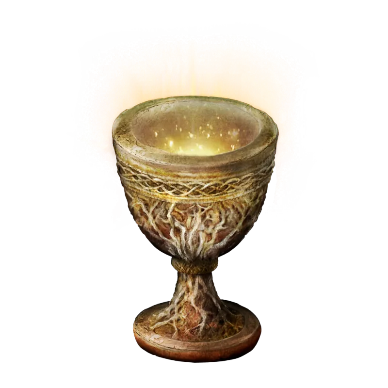 The Sacred Tear bolstering material icon from Elden Ring, an amber droplet of Erdtree sap found on church altars.