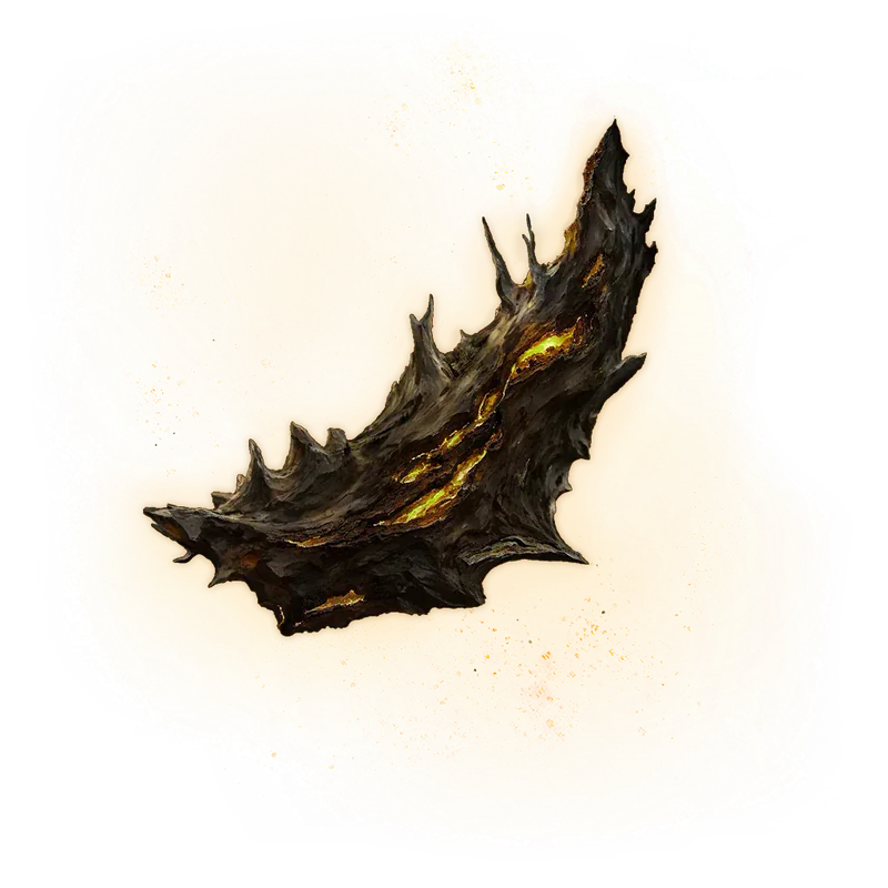 The Scadutree Fragment item icon from Elden Ring: Shadow of the Erdtree, a splinter of pale bark shot through with golden brilliance.