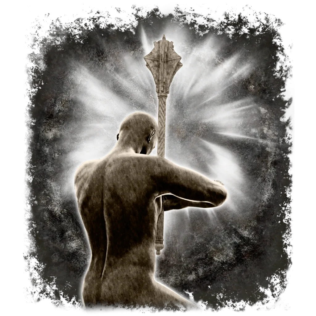 The Ash of War: Endure item icon from Elden Ring, a Heavy affinity skill that briefly boosts poise and reduces damage taken.