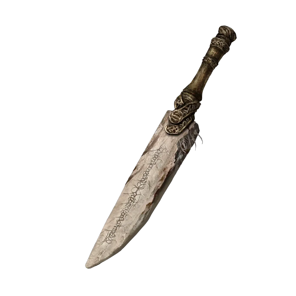 The Whetstone Knife key item in Elden Ring, found in the Gatefront Ruins cellar chest, which unlocks Ashes of War and affinity infusion at any Site of Grace.
