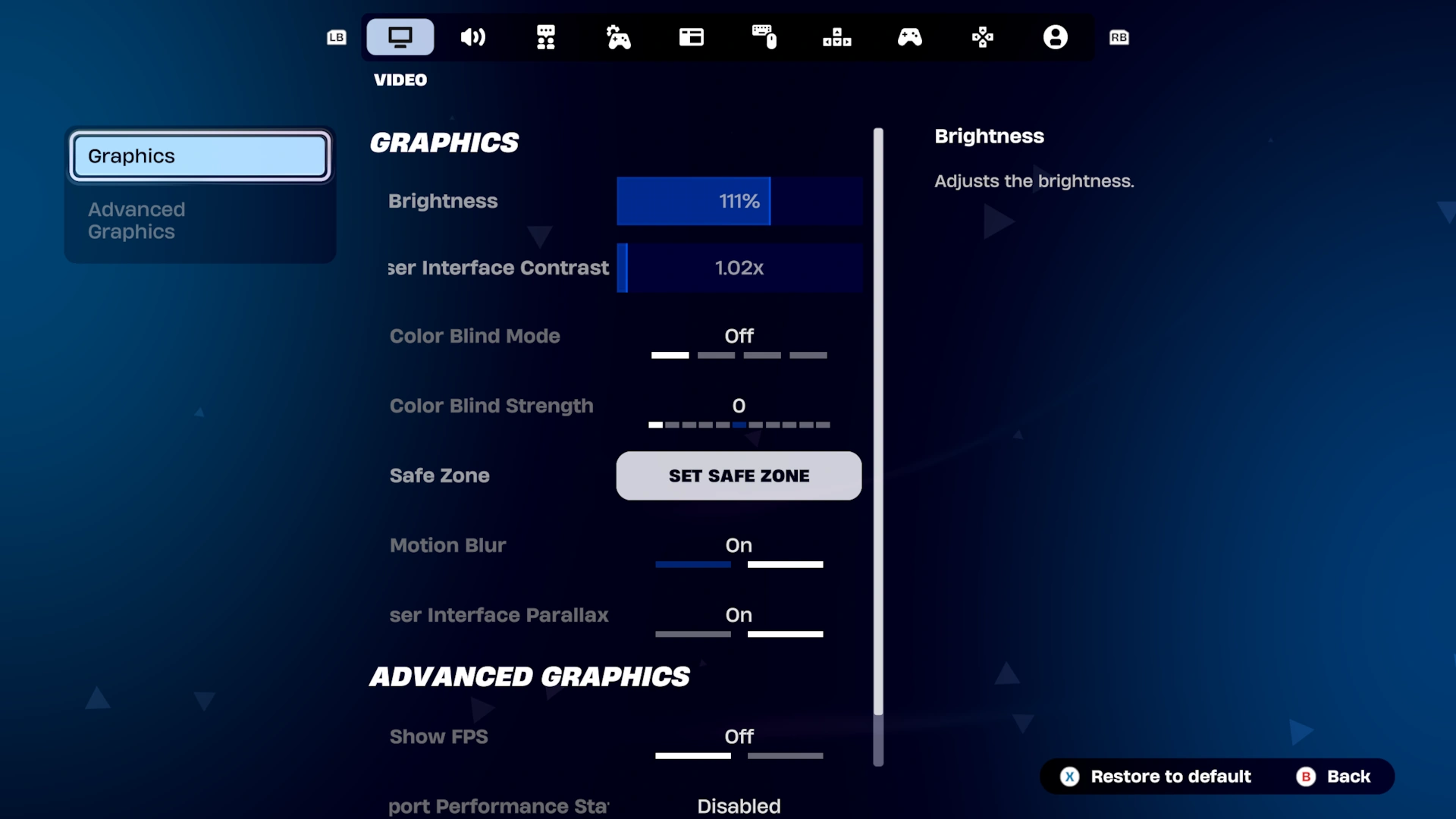 The Fortnite settings menu — where DPI-independent in-game sensitivity, targeting, and build multipliers all live.
