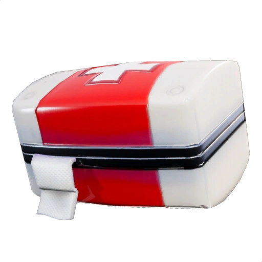 A Fortnite Med-Kit — the full-health heal you want stocked before the final circles, channeled only in safety.