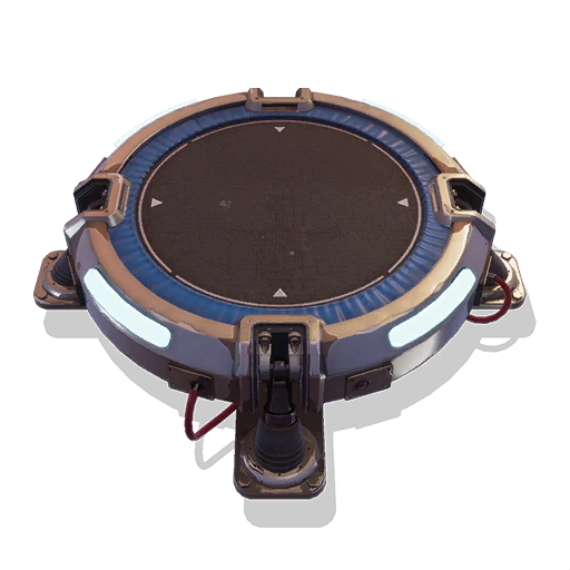 A Fortnite Launch Pad — a trap-type item that stacks in a single hotbar slot and is worth protecting from casual swaps.