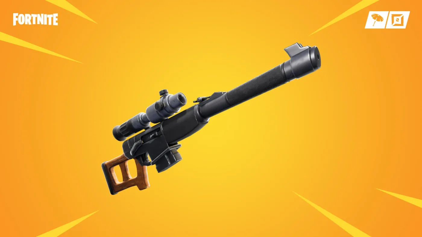 The Automatic Sniper Rifle, a fully automatic scoped weapon added to Fortnite in Season X.