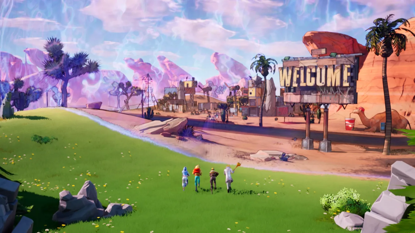 Pandora, the Borderlands-crossover Rift Zone south of Paradise Palms in Fortnite OG Season X.