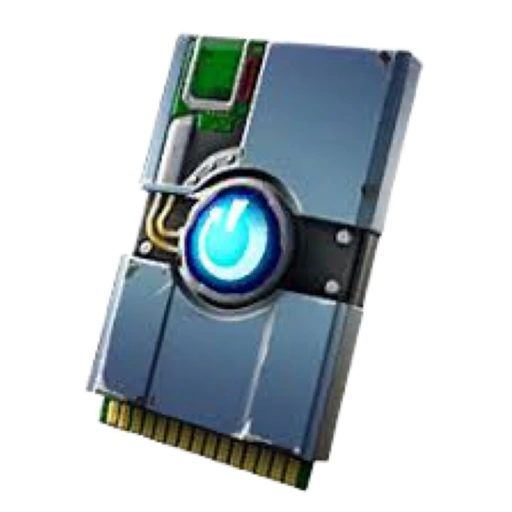 A Fortnite Reboot Card — the item that drops when a teammate is eliminated, which you carry to a Reboot Van to respawn them.