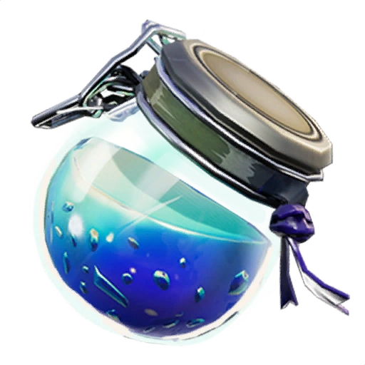 A Fortnite blue Shield Potion — your effective extra health bar, and the resource you top up between Reload's near-constant fights.