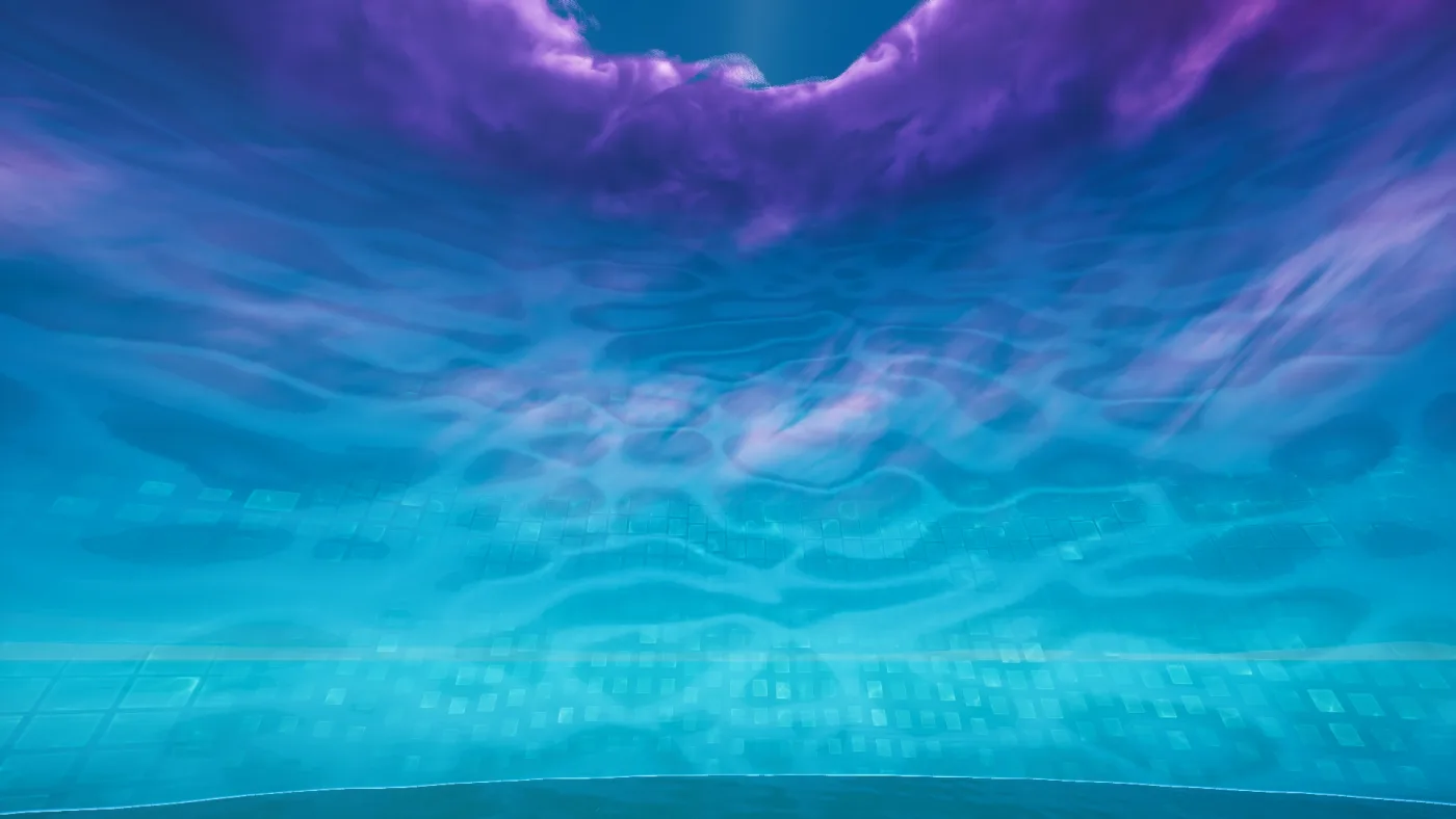 The Fortnite storm wall at ground level. Timing your rotation against it is the difference between arriving early and arriving at 40 health.