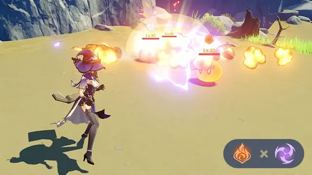 The in-game tutorial card explaining the Overloaded reaction produced by combining Pyro and Electro.