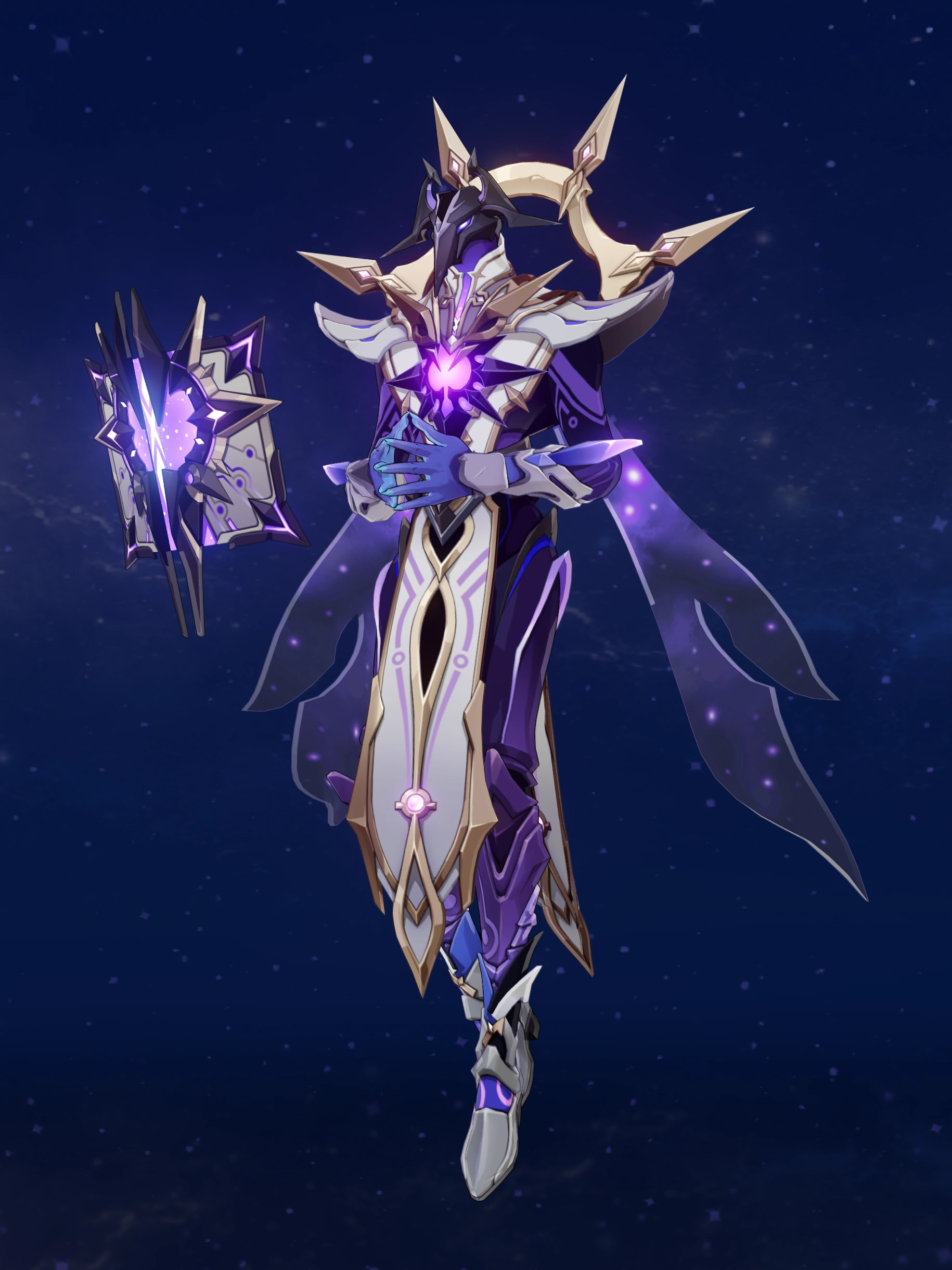 The Abyss Lector: Violet Lightning, an Electro shield-carrier of the type that regularly headlines Moon Spire chambers and forces specific element and break tooling.