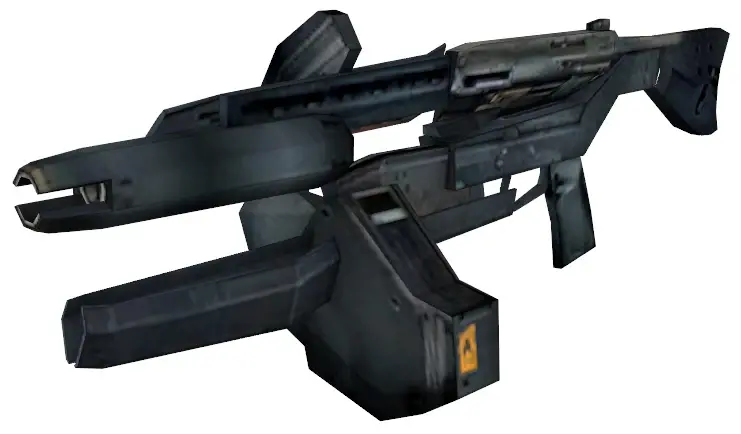 The Overwatch Standard Issue Pulse Rifle, the Combine assault rifle Gordon Freeman can acquire in Half-Life 2.