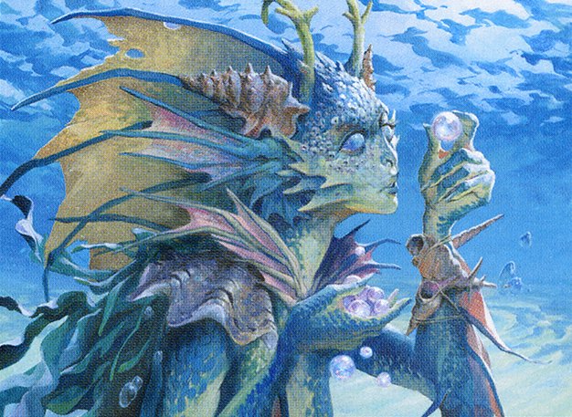 Thassa's Oracle, the blue creature whose enters-the-battlefield trigger wins the game when your library is empty — half of the format's most popular two-card combo.