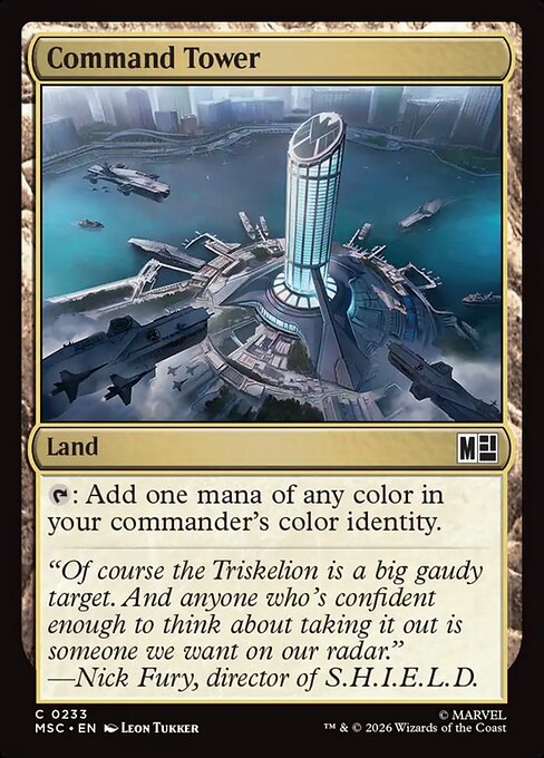 Command Tower, the land that opens nearly every multicolor Commander game — including the hundreds of pod games running at Gen Con 2026.