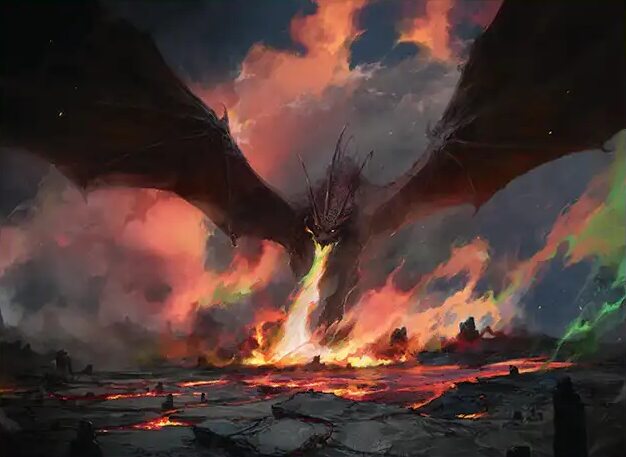 Smaug, the Great Calamity, a red legendary Dragon from The Hobbit, the set whose Set Mastery track is running on MTG Arena as of August 2026.