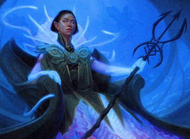 Prime Speaker Vannifar, a green-blue Simic legend embodying ramp-into-value and creature-toolbox strategies.