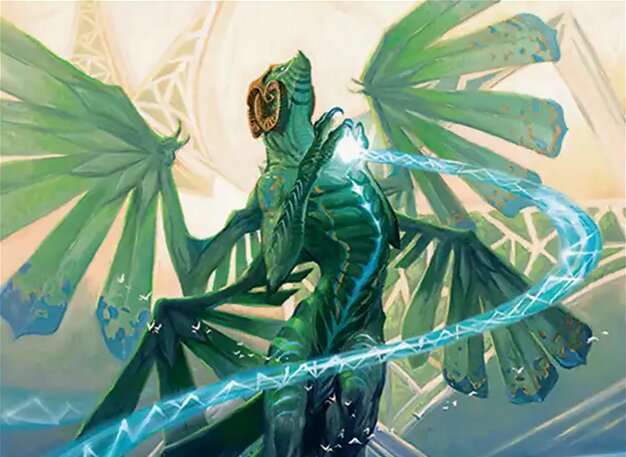 Quandrix, the Proof — the green-blue Quandrix Elder Dragon from Secrets of Strixhaven.