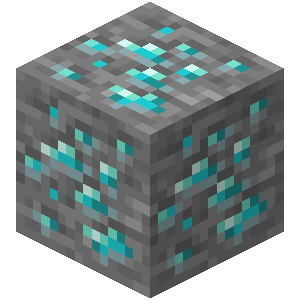 A diamond ore block embedded in stone, the payoff most Minecraft seed hunters are chasing.