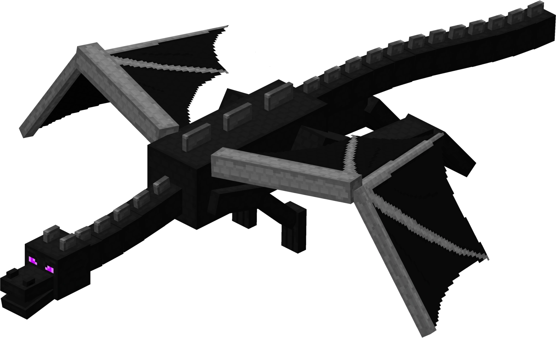 The Ender Dragon, the black winged boss of the End dimension and the closest thing Minecraft has to a final boss.