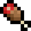 The Minecraft hunger bar — ten drumstick icons worth 20 points total, with a hidden saturation reserve sitting behind them.