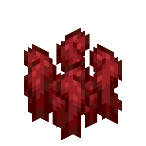 A glowing nether wart โ grown on soul sand, this is the ingredient that turns a water bottle into the Awkward base for almost every potion.