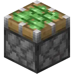 A Minecraft sticky piston — the core component behind piston doors, flying machines, and most moving contraptions.