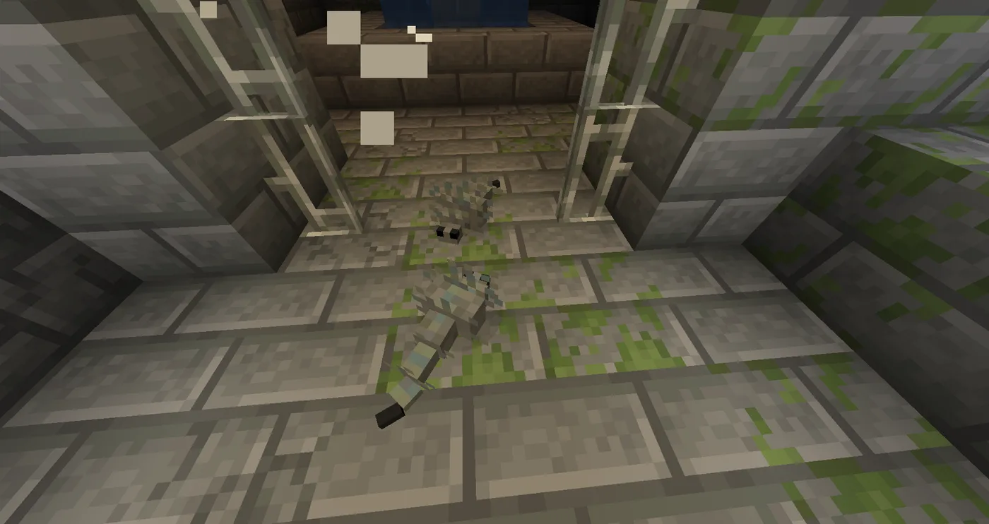 A Minecraft monster spawner inside a stronghold, the cage that produces only silverfish and generates in or near the portal room.