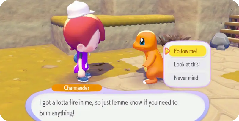 A Pokopia tip screen showing Ditto walking with befriended Pokemon following behind it across the island.