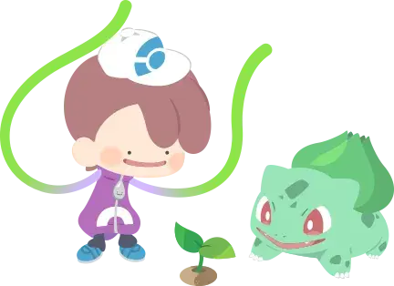 Bulbasaur in Pokopia — one of the species attracted by the game's simplest habitat, four tiles of tall grass.