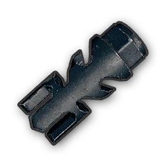 A compensator muzzle attachment, the top recoil-reduction muzzle for assault rifles in PUBG.