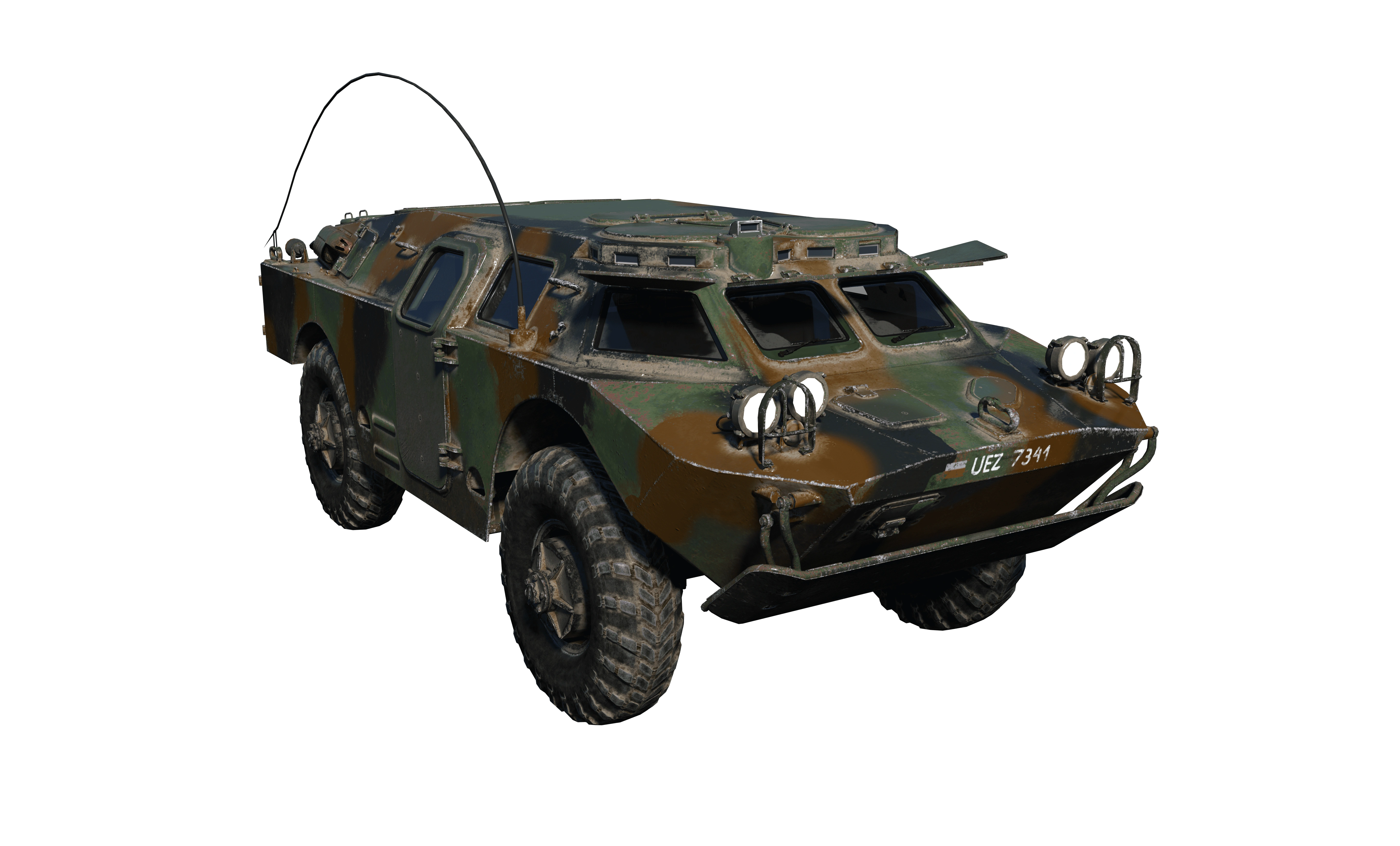 The BRDM-2, PUBG’s armored amphibious vehicle with bulletproof tires, called in by flare gun.